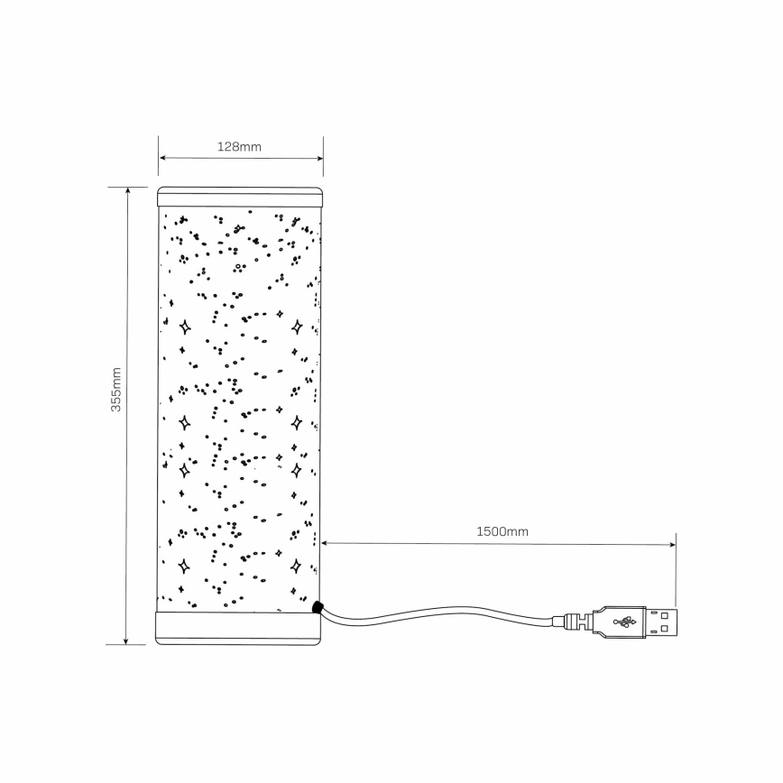 LED RGBW Димируема настолна лампа STELLA MINI LED/5W/5V + дистанционно управление
