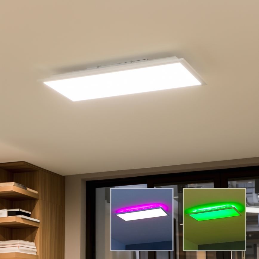 LED RGBW димируем повърхностно монтиран панел LED/22W/230V 2700-6500K 29,5x59,5 cm + дистанционно управление