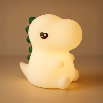 LED RGBW димируема акумулаторна сензорна детска нощна лампа DINO LED/1W/5V 1200 mAh