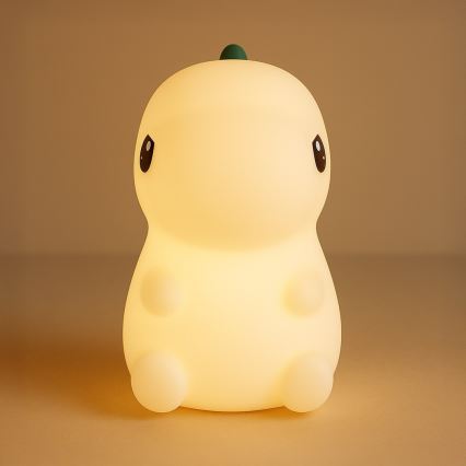LED RGBW димируема акумулаторна сензорна детска нощна лампа DINO LED/1W/5V 1200 mAh