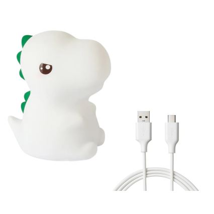 LED RGBW димируема акумулаторна сензорна детска нощна лампа DINO LED/1W/5V 1200 mAh