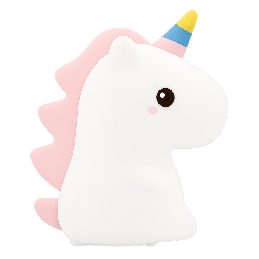 LED RGBW димируема презареждаема детска сензорна нощна лампа UNICORN LED/1W/5V 1200 mAh