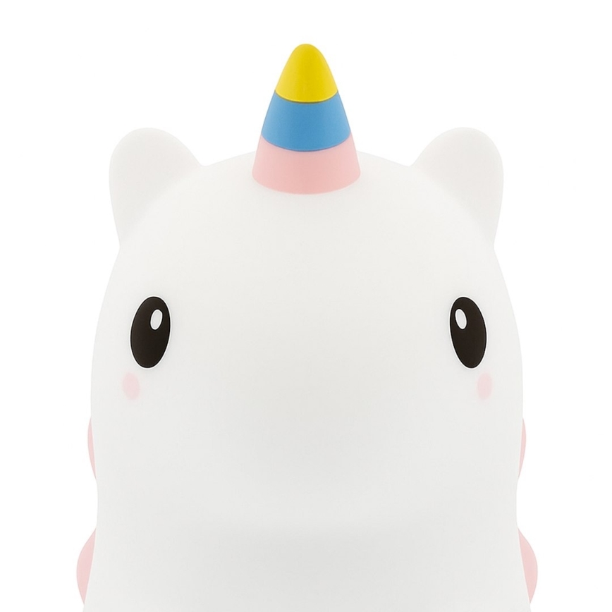LED RGBW димируема презареждаема детска сензорна нощна лампа UNICORN LED/1W/5V 1200 mAh