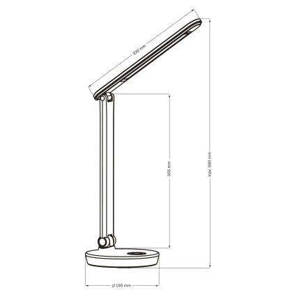 LED RGBW Димируема сензорна настолна лампа NEPTUN LED/7W/230V черен