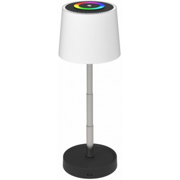 LED RGBW димируема сензорна настолна лампа за външна употреба, презареждаема, LED/2W/5V IP44 1200 mAh, сива