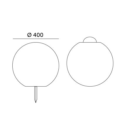 Димируема соларна LED RGBW лампа GARDEN BALL LED/5W/3,7V 3000K IP54 2200 mAh Ø 40 см + дистанционно управление