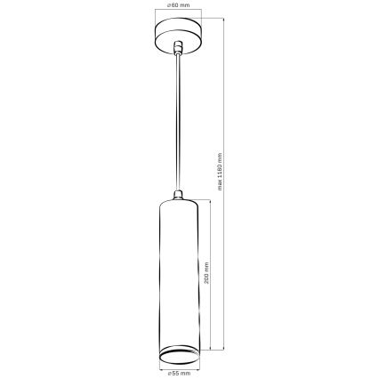 LED RGBW димируем полилей за баня на кабел TURYN 1xGU10/4,8W/230V 3000K IP44 черен + дистанционно управление