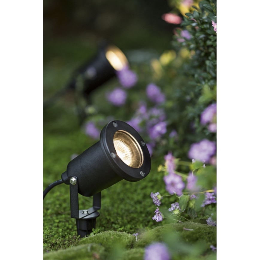 LED RGBW димируема външна лампа BLAKE 1xGU10/4,8W/230V IP65 + дистанционно управление