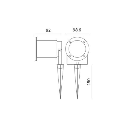 LED RGBW димируема външна лампа BLAKE 1xGU10/4,8W/230V IP65 + дистанционно управление