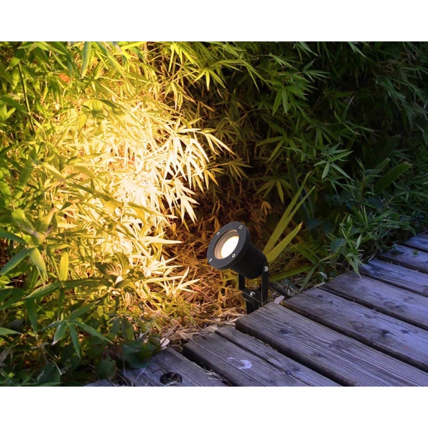 LED RGBW димируема външна лампа BLAKE 1xGU10/6W/230V IP65 + дистанционно управление