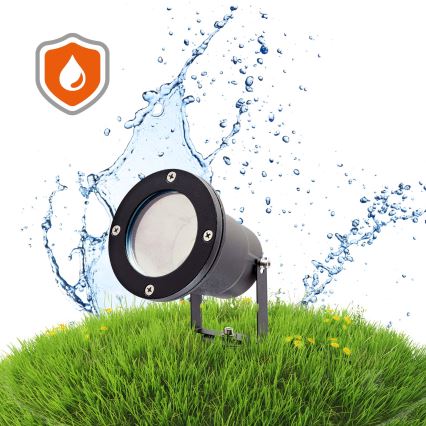 LED RGBW димируема външна лампа BLAKE 1xGU10/6W/230V IP65 + дистанционно управление