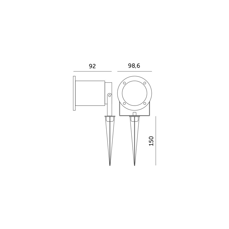 LED RGBW димируема външна лампа BLAKE 1xGU10/6W/230V IP65 + дистанционно управление