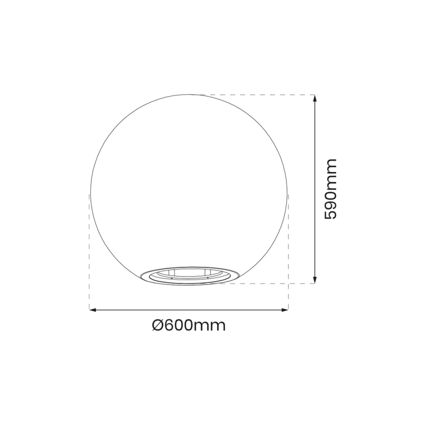 LED RGBW димируема външна лампа GLOBO 1xE27/12W/230V 2700-6500K Ø 60 см IP44 Wi-Fi