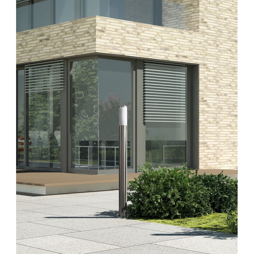 LED RGBW димируема външна лампа LIVIA 1xE27/6,5W/230V 2700-6500K Wi-Fi 100 cm IP44 сребриста