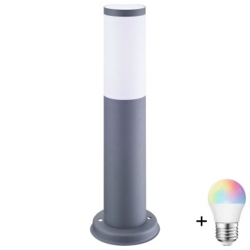 LED RGBW димируема външна лампа OSLO 1xE27/6,5W/230V 2700-6500K Wi-Fi 45 cm IP44 антрацит