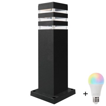 LED RGBW димируема външна лампа TEKSAS 1xE27/12W/230V 2700-6500K Wi-Fi 44 cm IP44 антрацит
