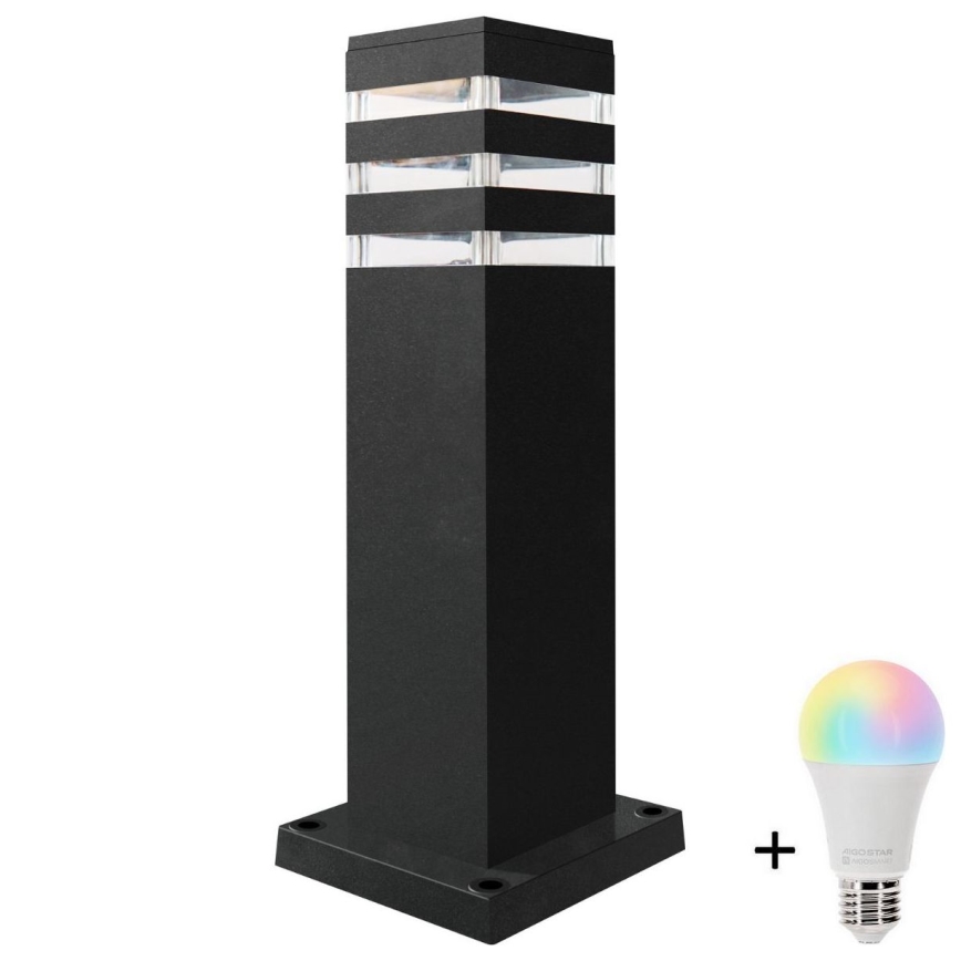 LED RGBW димируема външна лампа TEKSAS 1xE27/12W/230V 2700-6500K Wi-Fi 44 cm IP44 антрацит