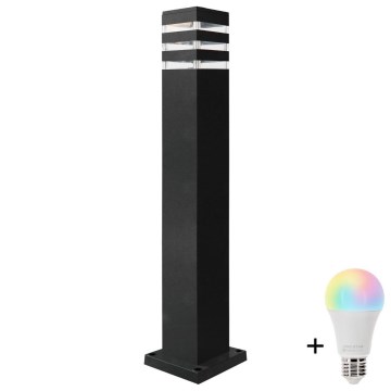 LED RGBW димируема външна лампа TEKSAS 1xE27/12W/230V 2700-6500K Wi-Fi 74 см IP44 антрацит