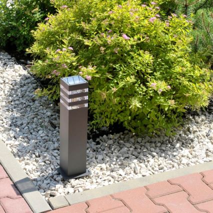 LED RGBW димируема външна лампа TEKSAS 1xE27/9W/230V 2700-6500K Wi-Fi 44 cm IP44 антрацит
