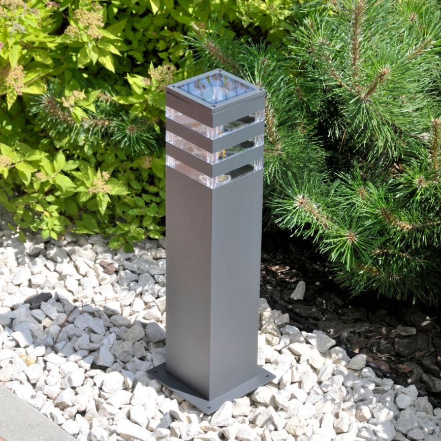 LED RGBW димируема външна лампа TEKSAS 1xE27/9W/230V 2700-6500K Wi-Fi 44 cm IP44 антрацит