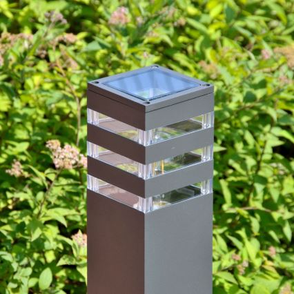 LED RGBW димируема външна лампа TEKSAS 1xE27/9W/230V 2700-6500K Wi-Fi 74 cm IP44 антрацит