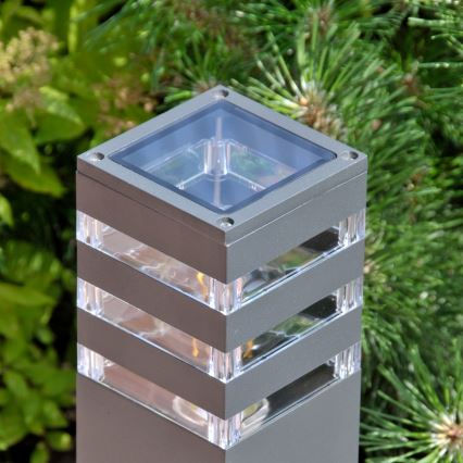 LED RGBW димируема външна лампа TEKSAS 1xE27/9W/230V 2700-6500K Wi-Fi 74 cm IP44 антрацит