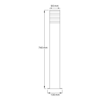 LED RGBW димируема външна лампа TEKSAS 1xE27/9W/230V 2700-6500K Wi-Fi 74 cm IP44 антрацит