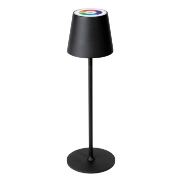 LED RGBW димируема външна презареждаема лампа LED/1,5W/4000 mAh 3000K IP44 черна