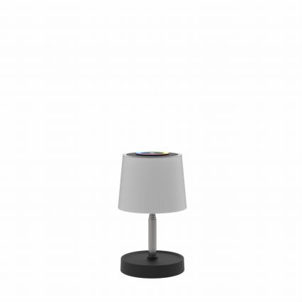 LED RGBW димируема сензорна настолна лампа за външна употреба, презареждаема, LED/2W/5V IP44 1200 mAh, сива