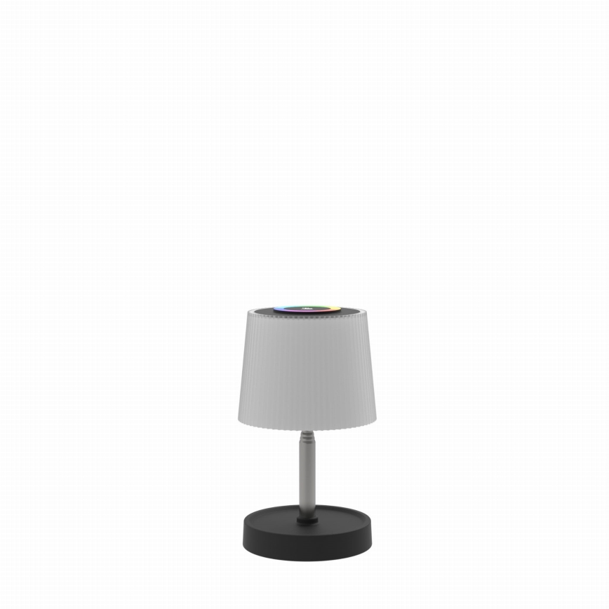 LED RGBW димируема сензорна настолна лампа за външна употреба, презареждаема, LED/2W/5V IP44 1200 mAh, сива