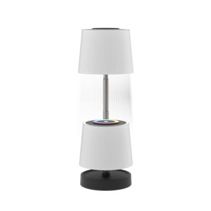 LED RGBW димируема сензорна настолна лампа за външна употреба, презареждаема, LED/2W/5V IP44 1200 mAh, сива