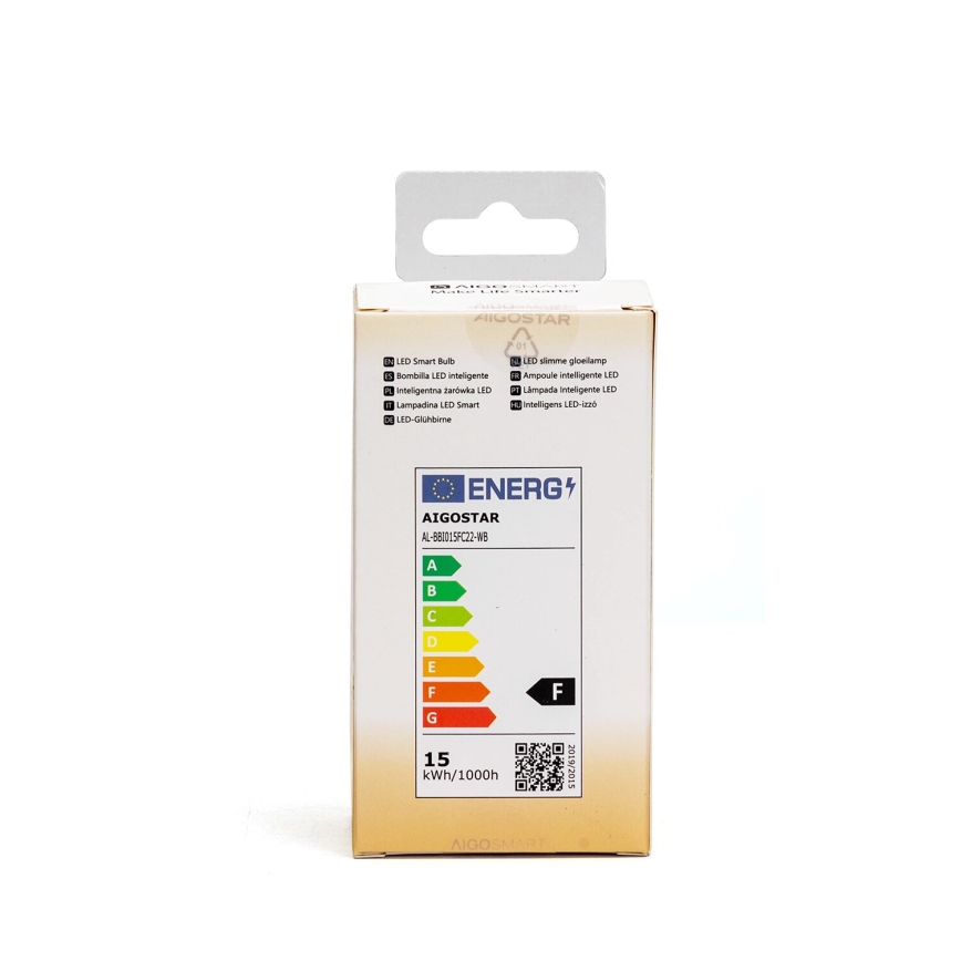 LED RGBW Димируема крушка A60 E27/15W/230V 2700-6500K Wi-Fi - Aigostar