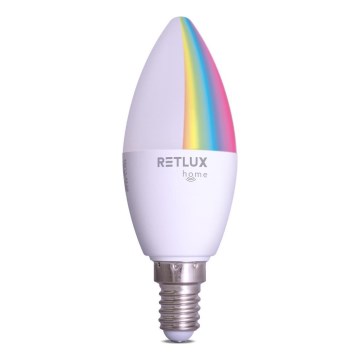 LED RGBW Димируема крушка C37 E14/4,5W/230V 2700-6500K Wi-Fi Tuya