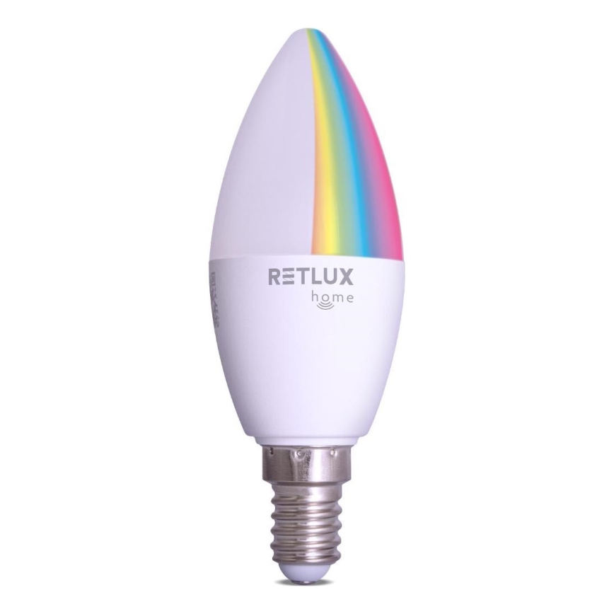 LED RGBW Димируема крушка C37 E14/4,5W/230V 2700-6500K Wi-Fi Tuya