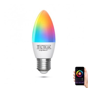 LED RGBW Димируема крушка C37 E27/7W/230V 3000-6500K Wi-Fi - Aigostar