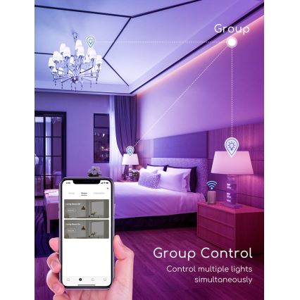 LED RGBW Димируема крушка C37 E27/7W/230V 3000-6500K Wi-Fi - Aigostar