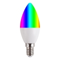 LED RGBW димируема крушка E14/5,5W/230V 3000-6500K Wi-Fi Tuya