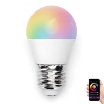 LED RGBW Димируема крушка G45 E27/5W/230V 3000-6500K Wi-Fi - Aigostar