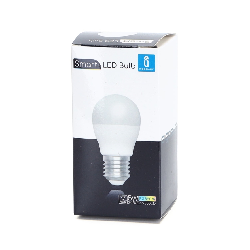 LED RGBW Димируема крушка G45 E27/5W/230V 3000-6500K Wi-Fi - Aigostar
