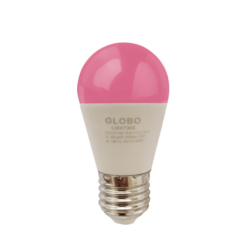 LED RGBW Димируема крушка E27/6W/230V 3000K + дистанционно управление - Globo