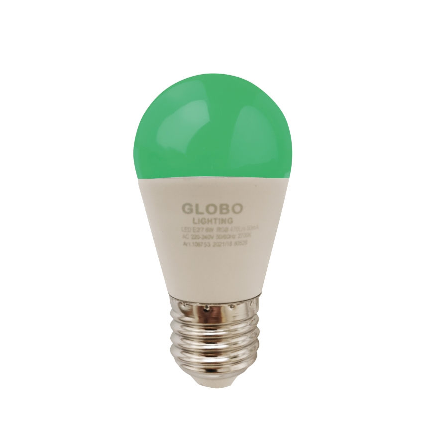 LED RGBW Димируема крушка E27/6W/230V 3000K + дистанционно управление - Globo