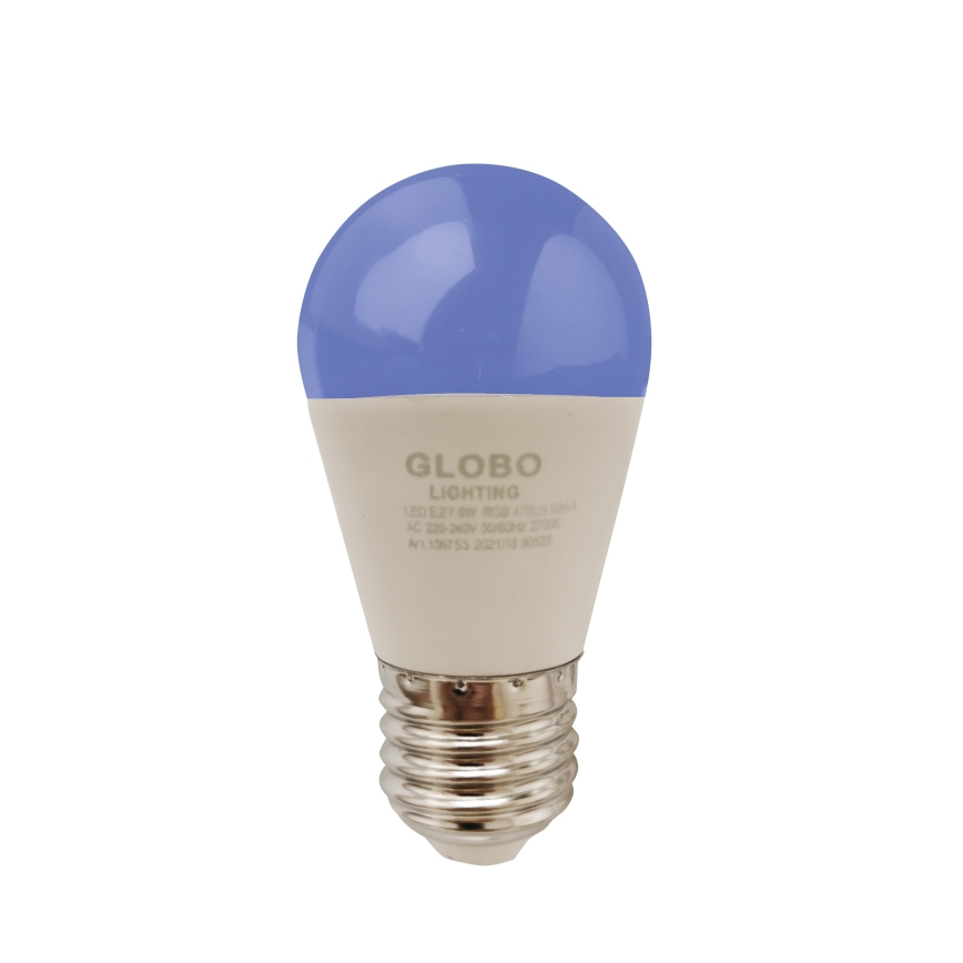LED RGBW Димируема крушка E27/6W/230V 3000K + дистанционно управление - Globo
