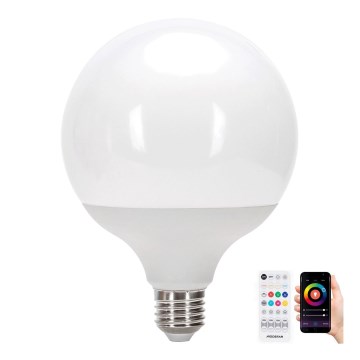 LED RGBW Димируема крушка MESH G120 E27/18W/230V 6500K + дистанционно управление - Aigostar