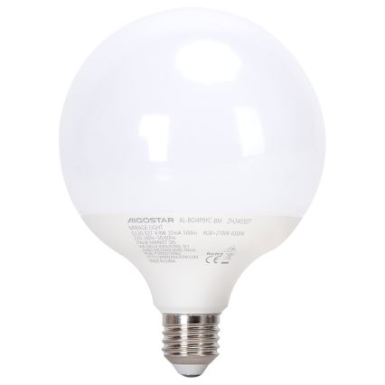LED RGBW Димируема крушка MESH G120 E27/4,9W/230V 2700-6500K + дистанционно управление - Aigostar