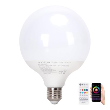 LED RGBW Димируема крушка MESH G120 E27/4,9W/230V 2700-6500K + дистанционно управление - Aigostar