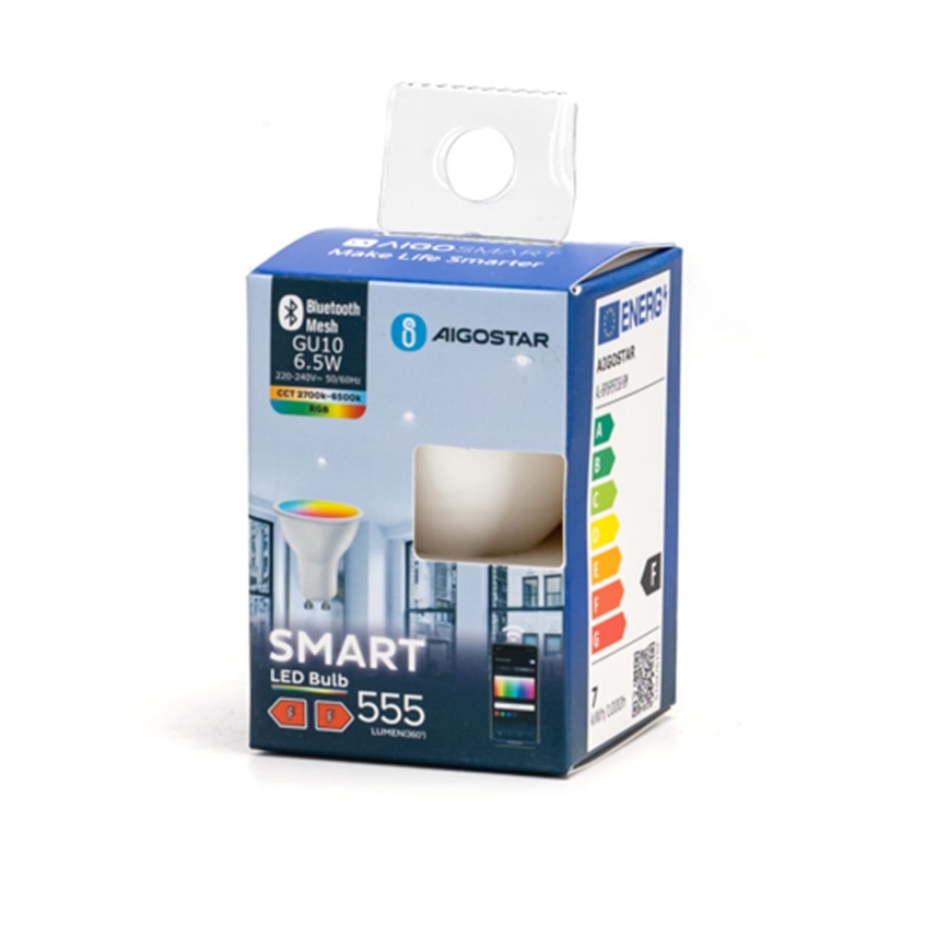 LED RGBW Димируема крушка MESH Smart GU10/6,5W/230V 2700-6500K - Aigostar