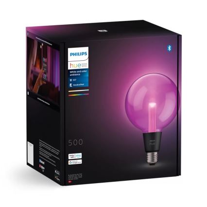 LED RGBW Димируема крушка Philips Hue White And Color Ambiance G125 E27/6,8W/230V 2000-6500K