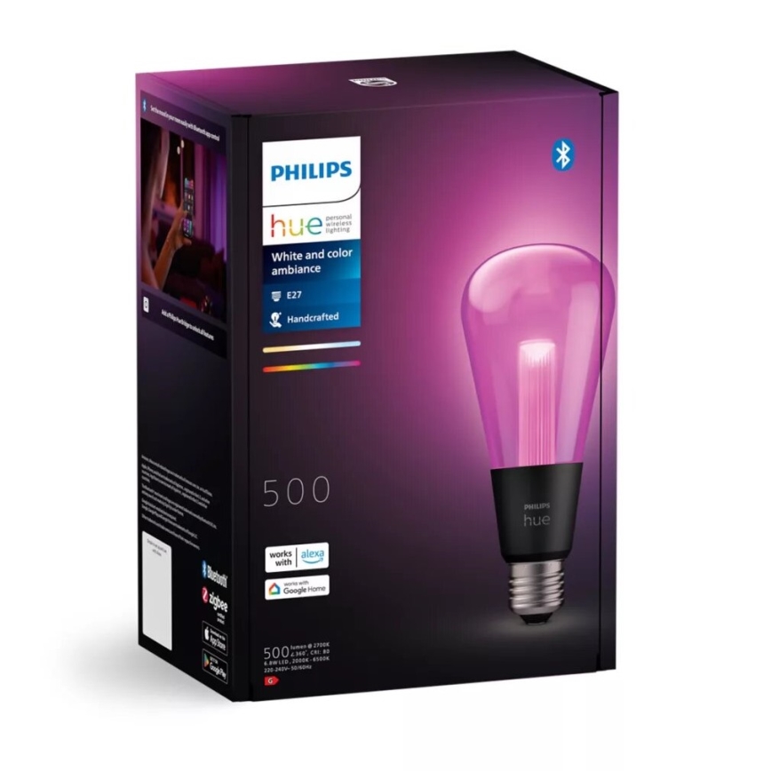 LED RGBW Димируема крушка Philips Hue White And Color Ambiance E27/6,8W/230V 2000-6500K