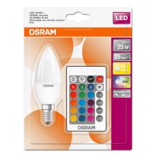 LED RGBW Димируема крушка STAR E14/4,5W/230V 2700K + дистанционно – Osram