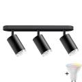 LED RGBW Димируемо баня прожектор TURYN 3xGU10/6,5W/230V 2700-6500K Wi-Fi IP44 черно